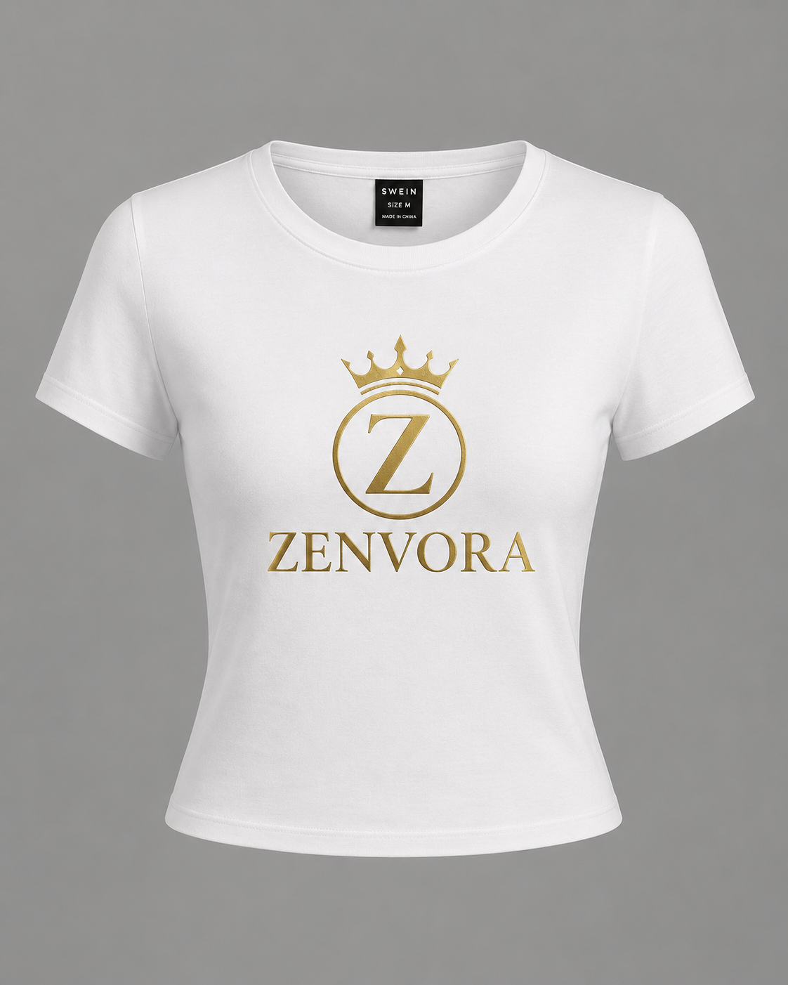 Camiseta crop top ajustada para mujer / Women Fitted Crop T-Shirt